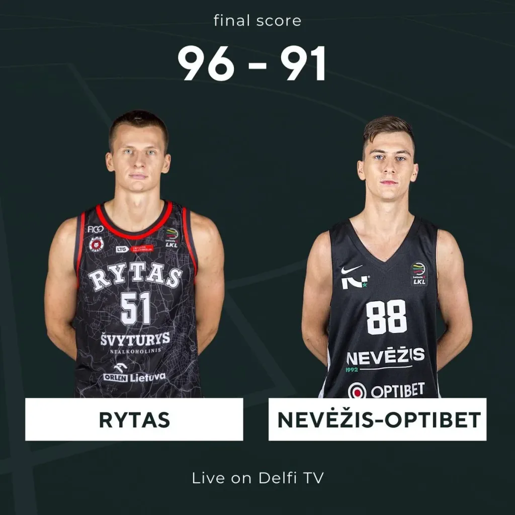 Rungtynių pabaigoje nusileista Vilniaus „Rytui“