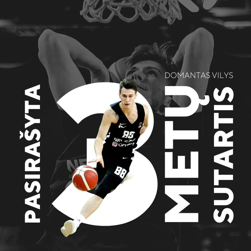 „Nevėžis-Optibet“ pasirašė naują ilgalaikę sutartį su Domantu Viliu