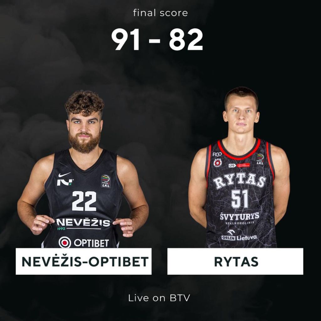 Kėdainių „Nevėžis-Optibet“ dar kartą nukovė Vilniaus „Rytą“