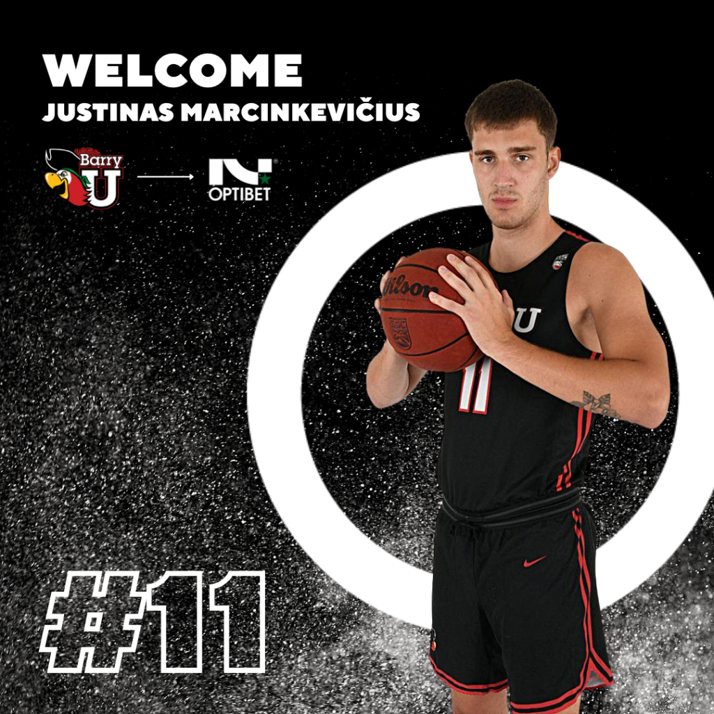 Komandos puolėjų grandį papildė Justinas Marcinkevičius