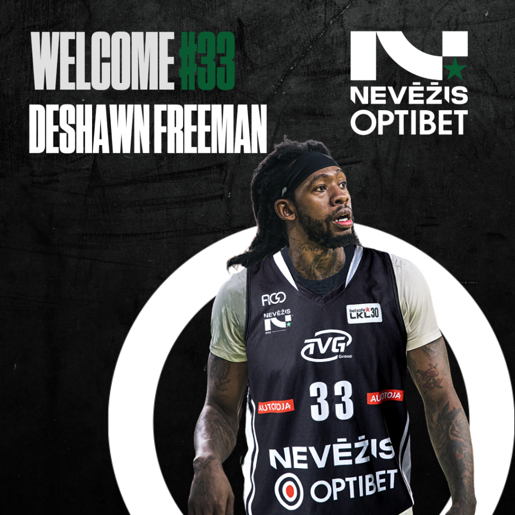 Komandos priekinę liniją stiprina amerikietis Deshawn Freeman