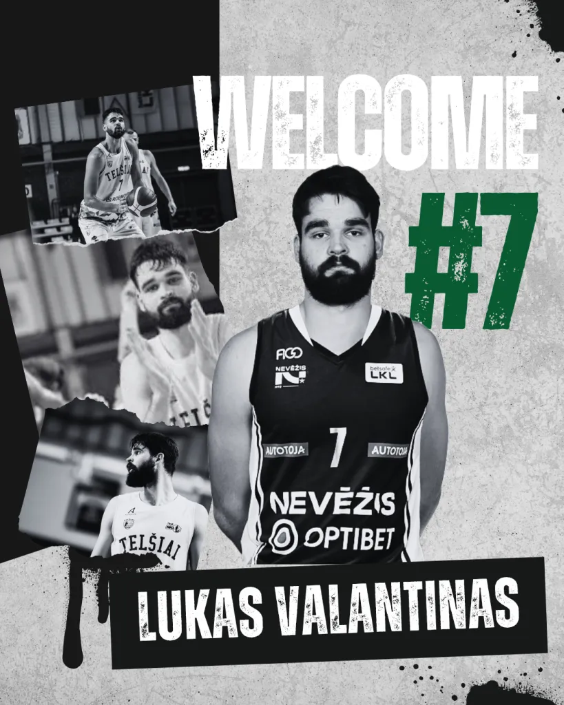 Prie komandos jungiasi NKL finalo naudingiausias žaidėjas Lukas Valantinas